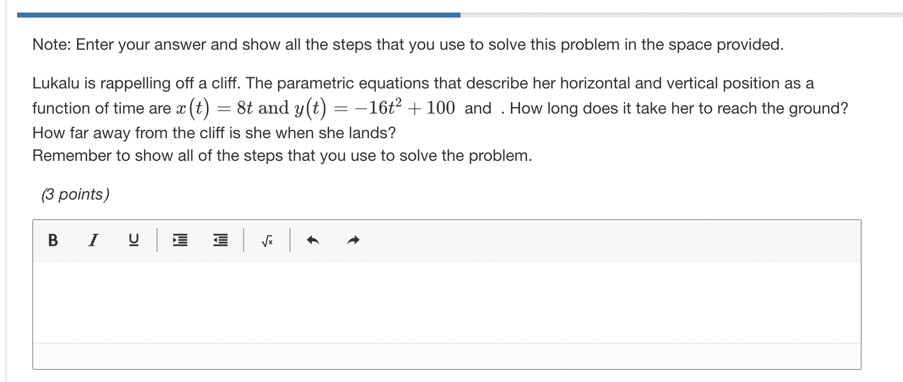Note: Enter your answer and show all the steps that you