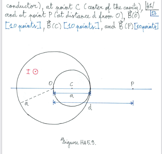 Use the superposition principle forB Consider an infinite, quari filiform colindric conductor