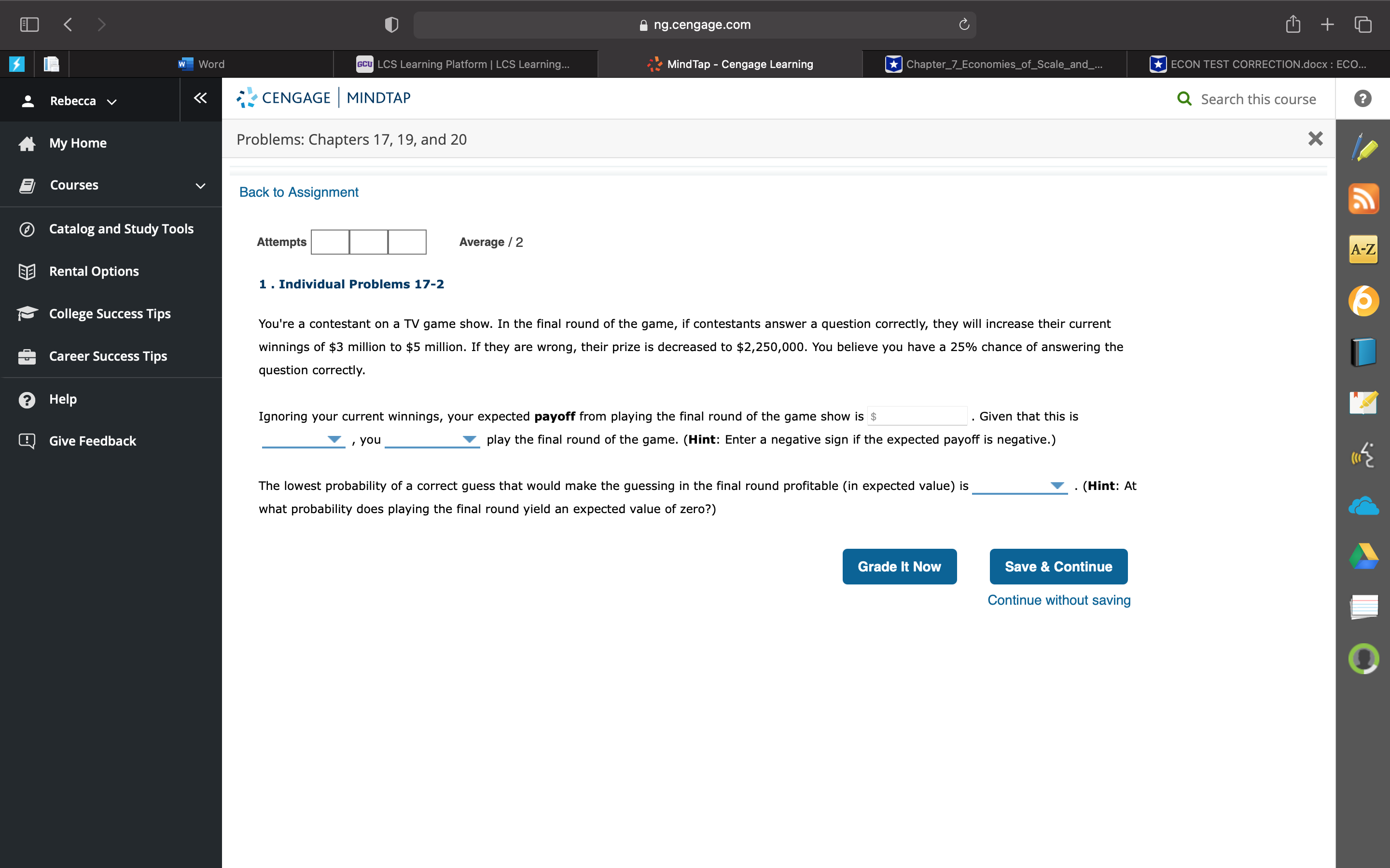  Rebecca v My Home Courses Catalog and Study Tools Rental Options