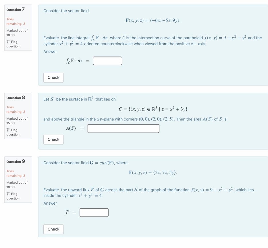  \"mu\" 7 Consider the vector field Tries. . th, y, 2]