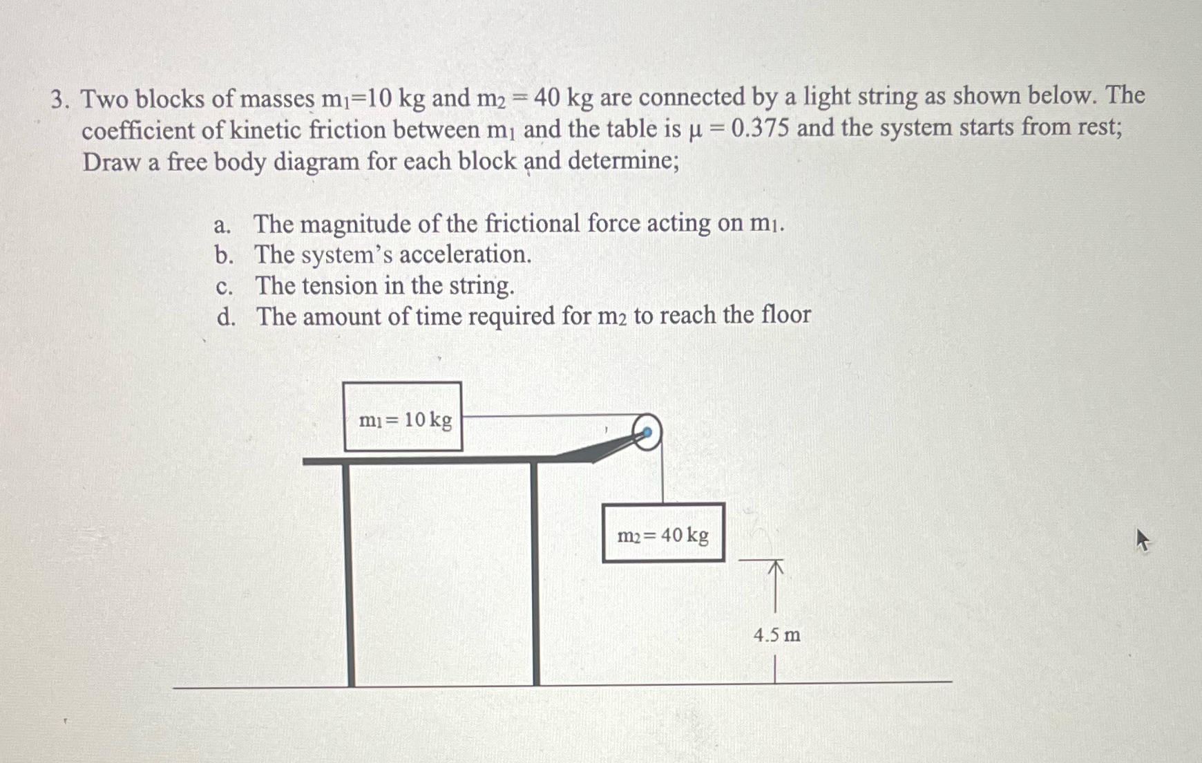 Q3. Pls help! Please SHOW ALL WORK FOR EACH PART OF THE