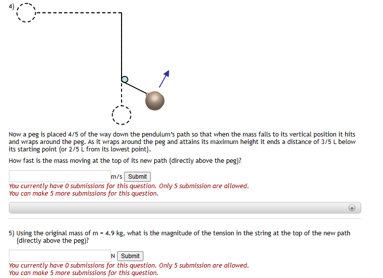 a measles: rope L = 2.1 m long. The pendulum 1'5 held