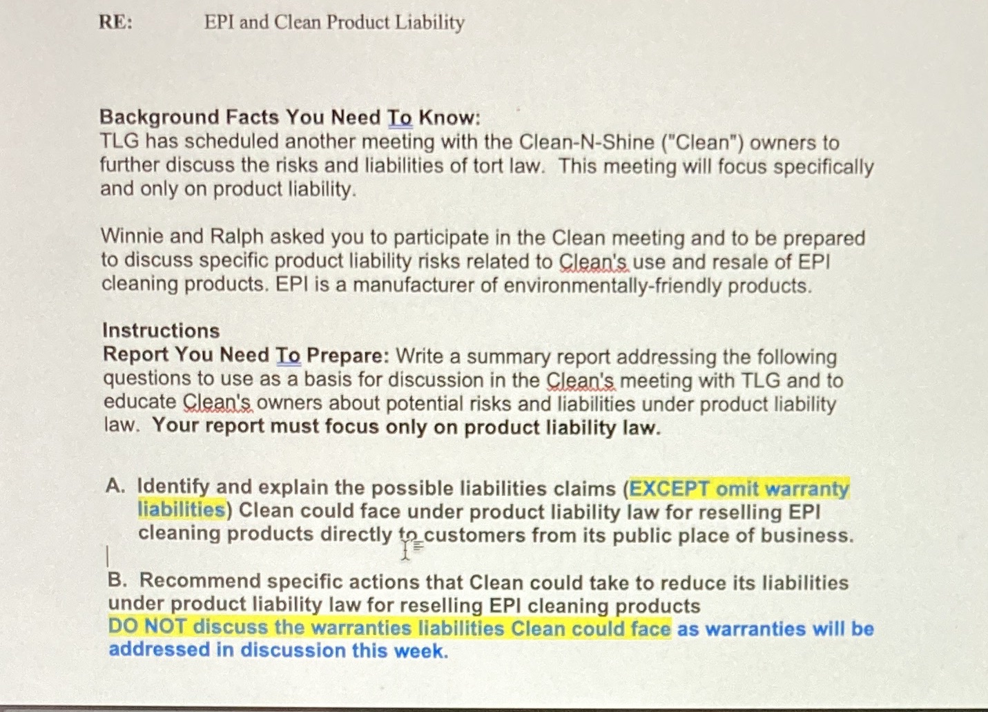 I am having a hard time understanding this information. RE: EPI and