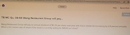  TE MC Qu.08-64 Wang Restaurant Group will pay. 
