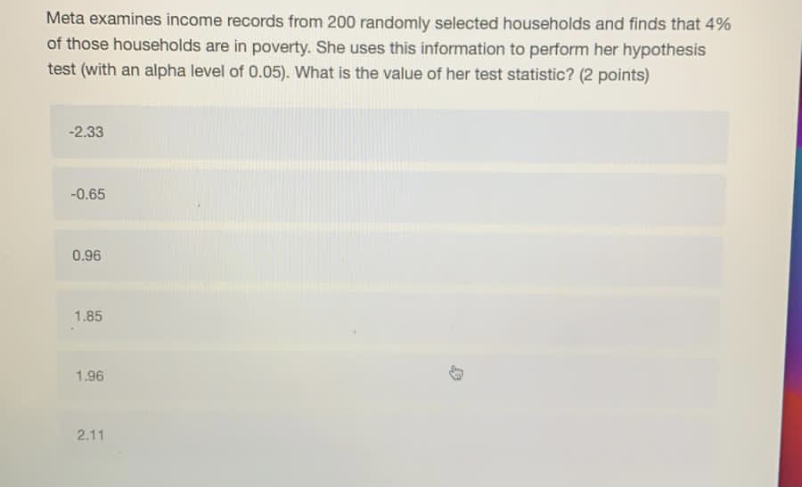upper bound3.18 What conclusion can you draw based on the data? (2