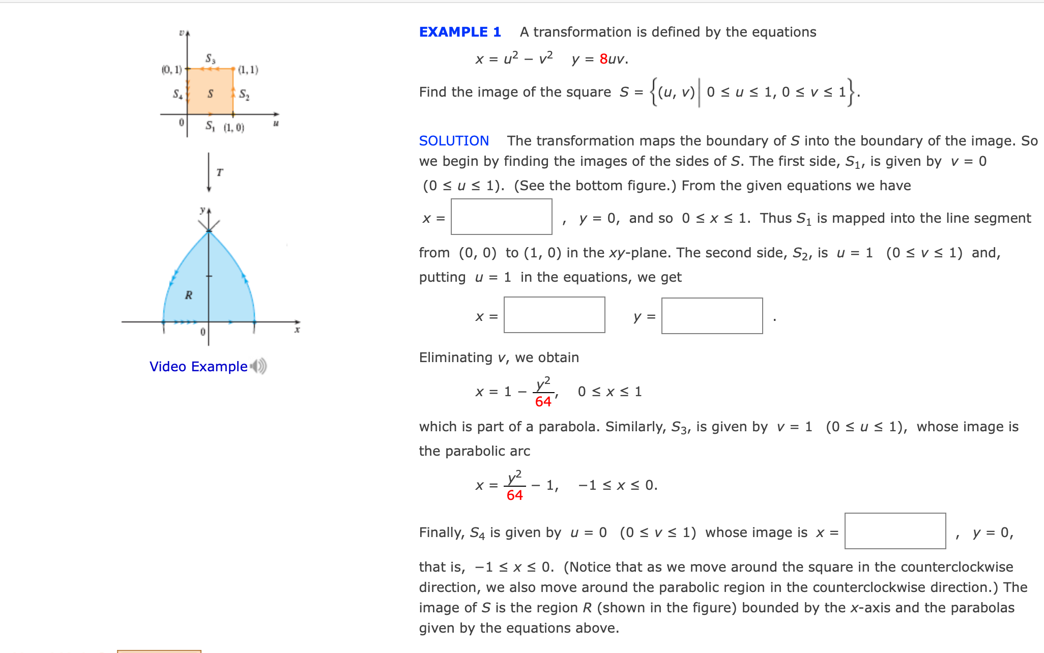  0 Video Example 1) EXAMPLE 1 A transformation is dened by