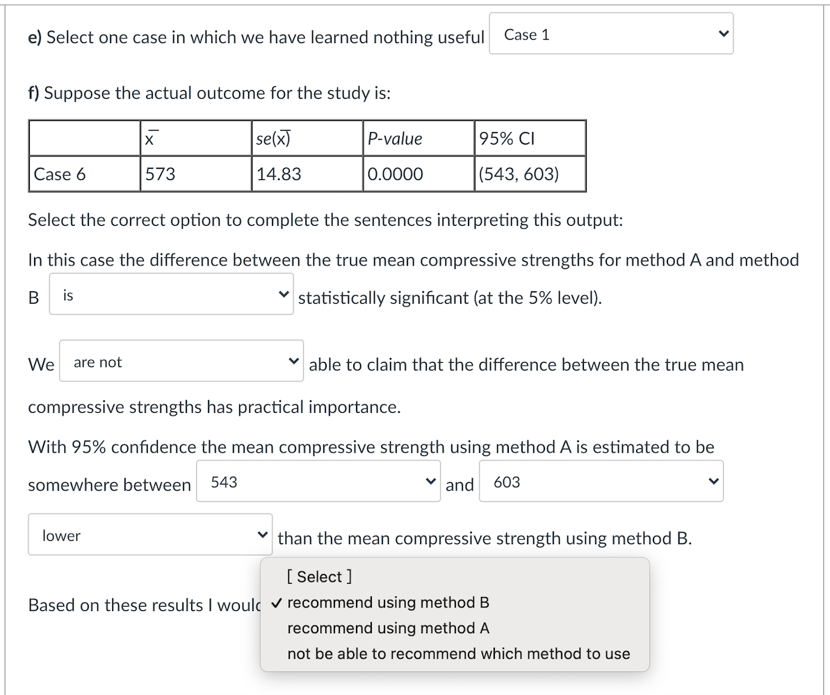 choice.Question f( last question), I think B is better, but i am