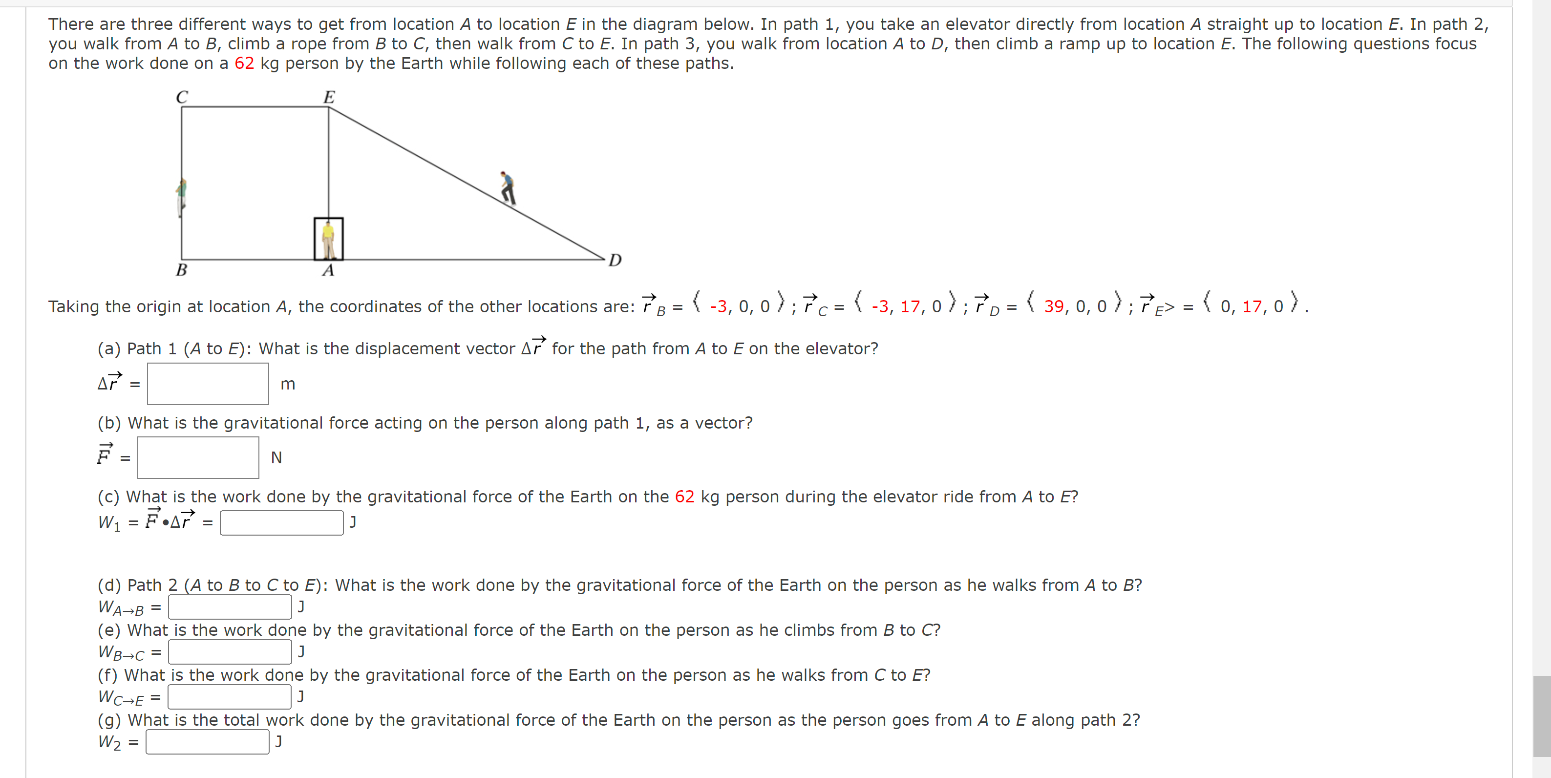 There are three different ways to get from location A to