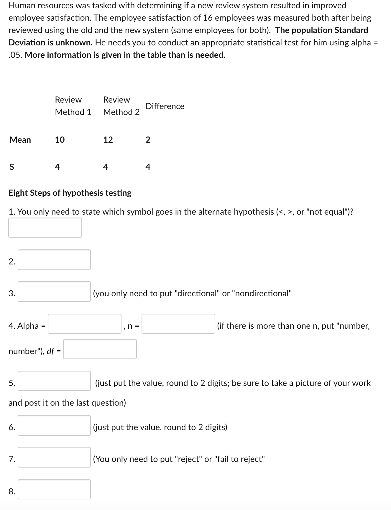  Human resources was tasked with determining if a new review system
