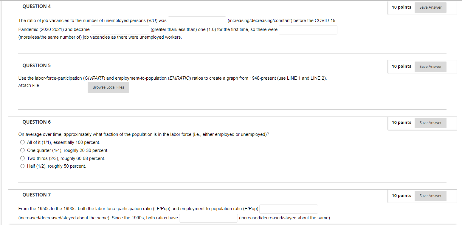 Use the total unfilled job vacancies for the United States (LMJVTTUVUSM647S) and