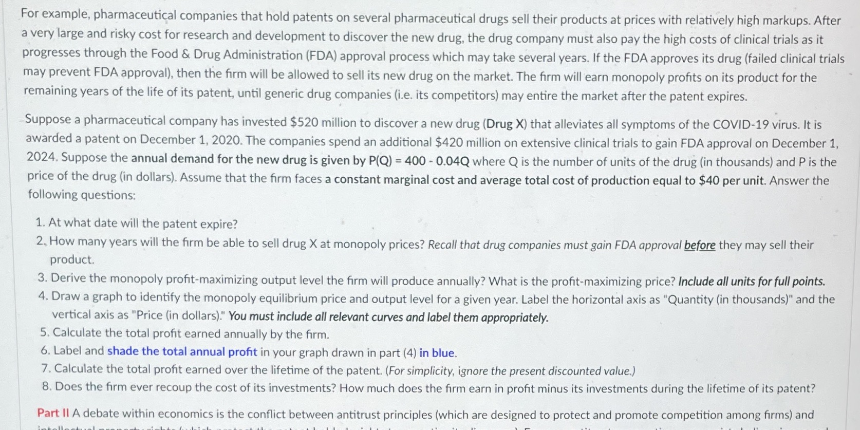 Please help answer questions 3-8. Thank you! For example, pharmaceutical companies that