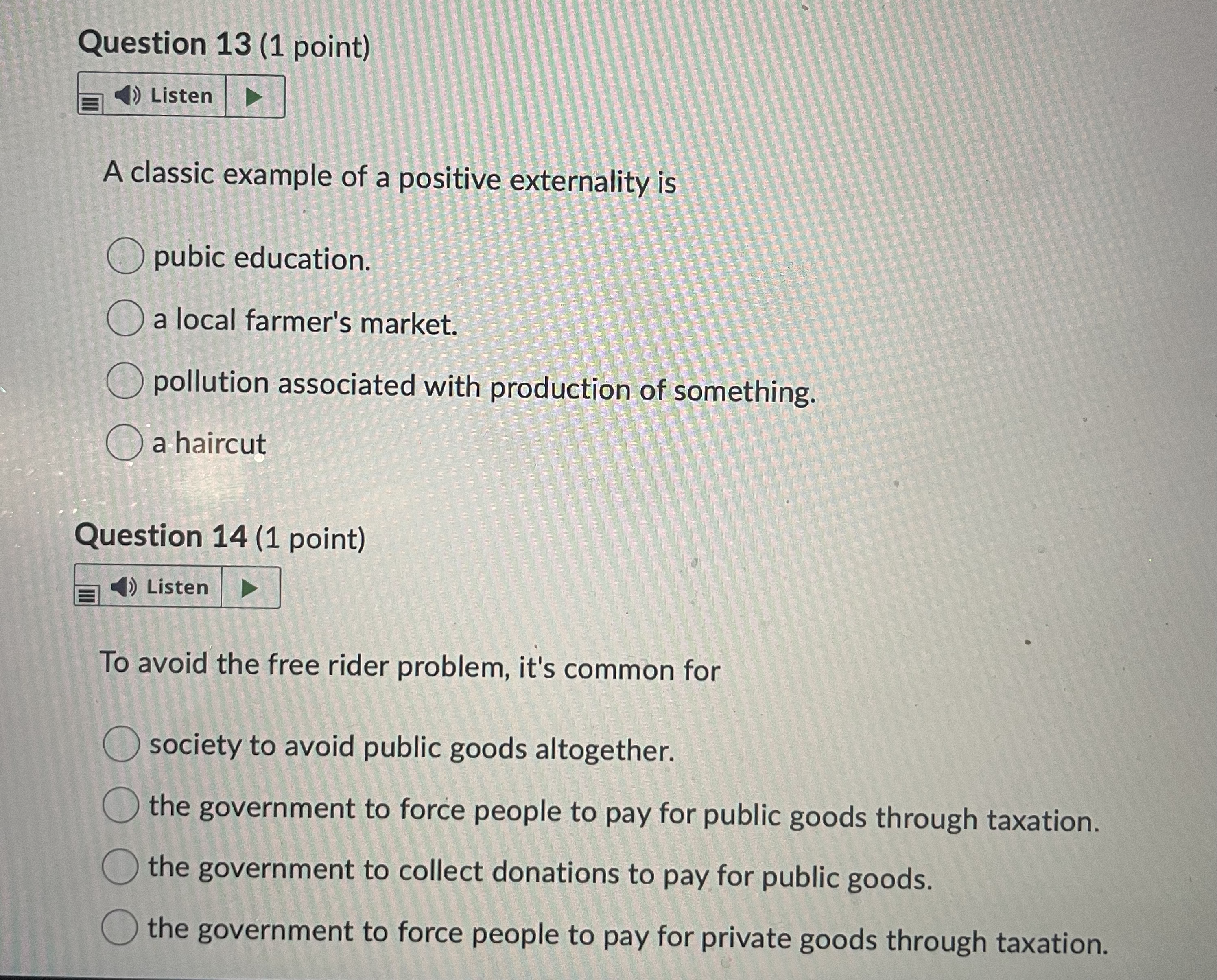 market failure except resources are allocated efficiently. O the price in the