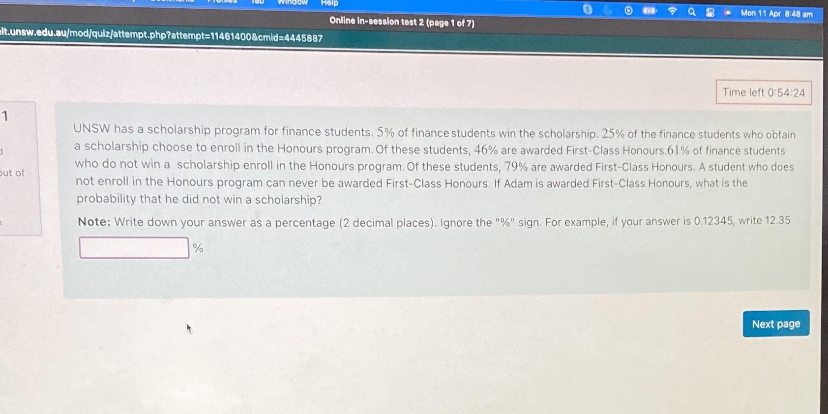 window Help S Q 8 * Mon 11 Apr 8:48 am