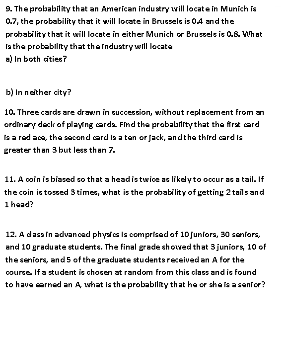 please answer the following systematically, show the complete solution 9. The probability