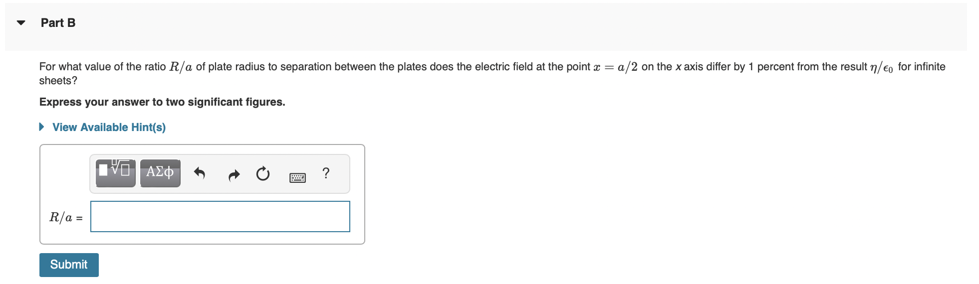 is the notion of infinite charged sheets. This approximation is useful when
