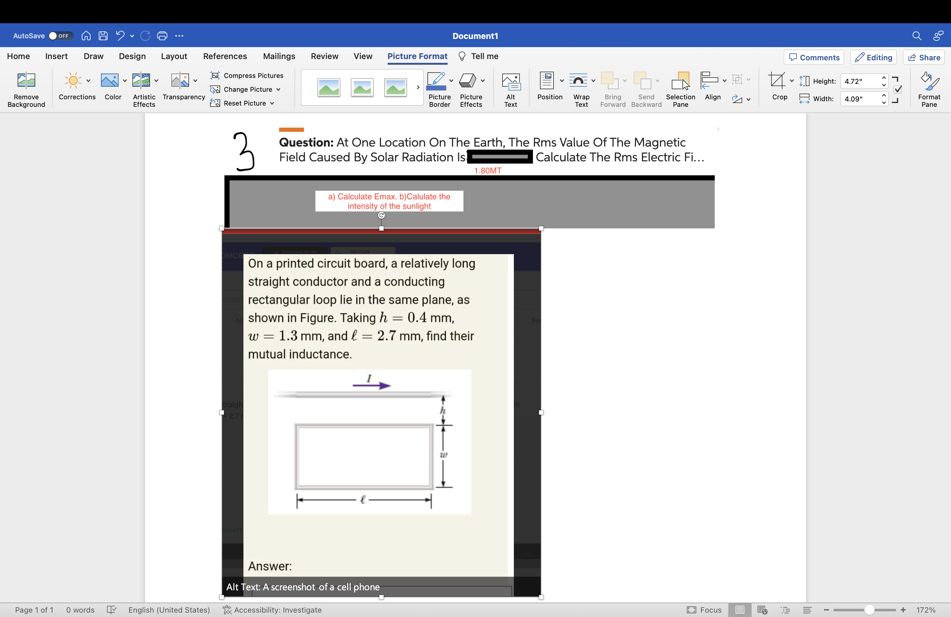 AutoSave O OFF h H . C G ... Document1 Home