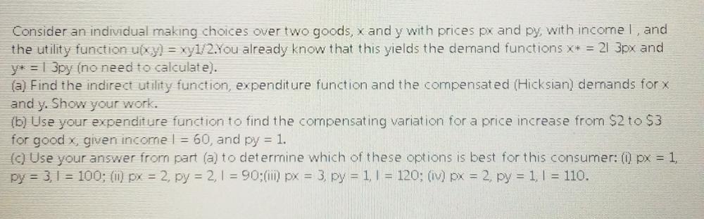 b) (4 points) Show that the total cost function is TC =