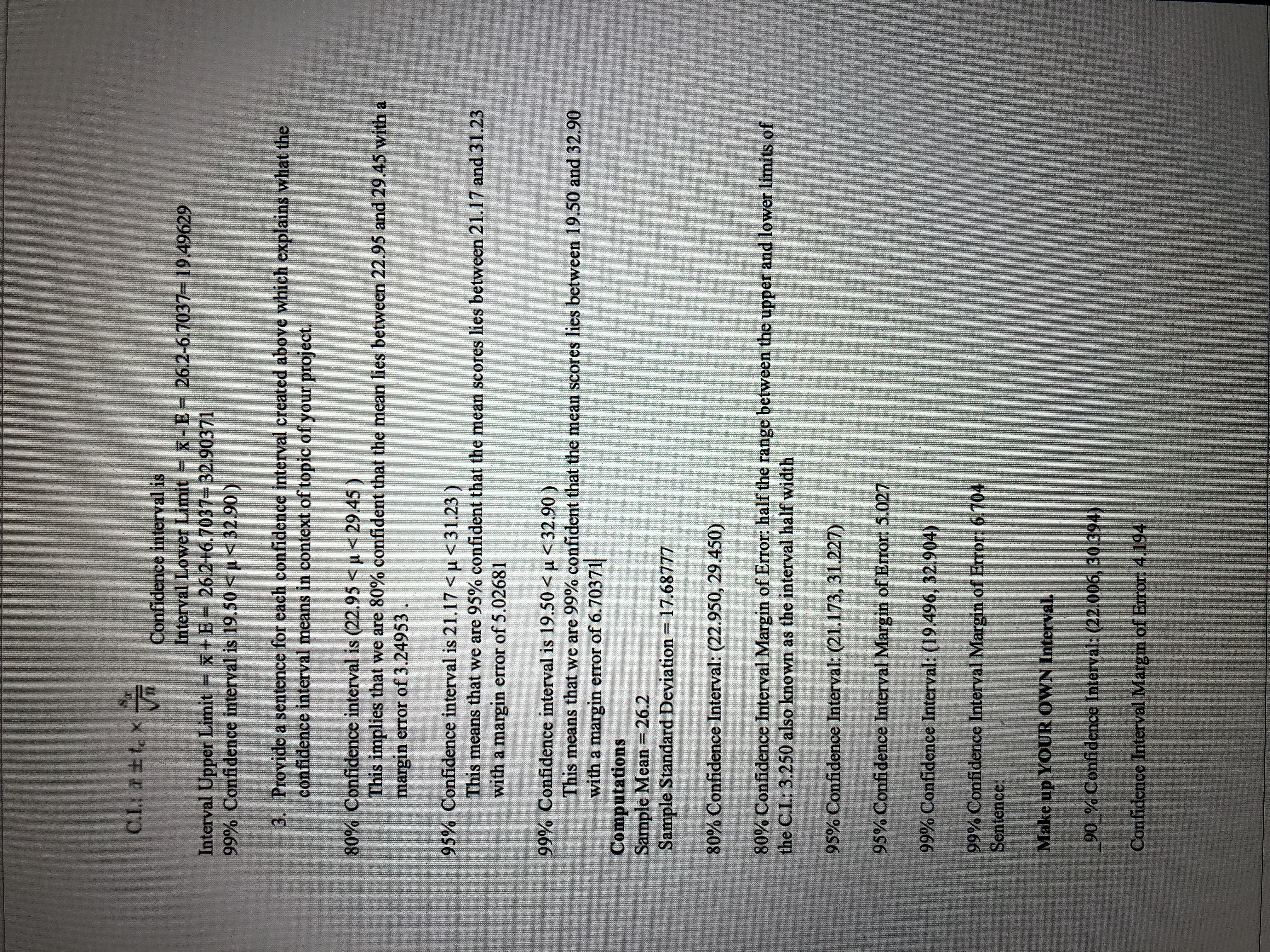 any test on means or proportions. The constructed interval shows that we