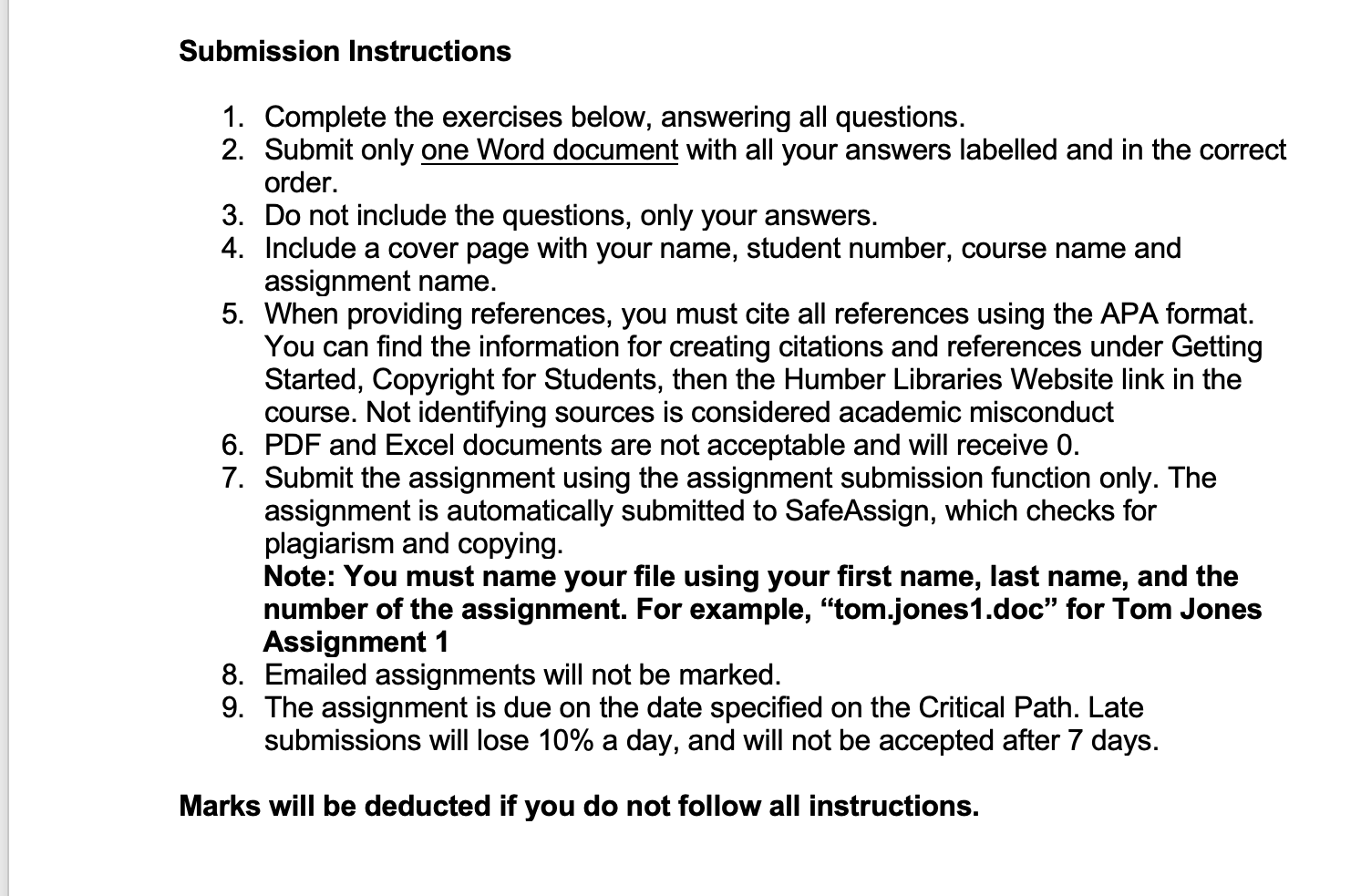 Submission Instructions PS\" N97 8. 9. . Complete the exercises below,