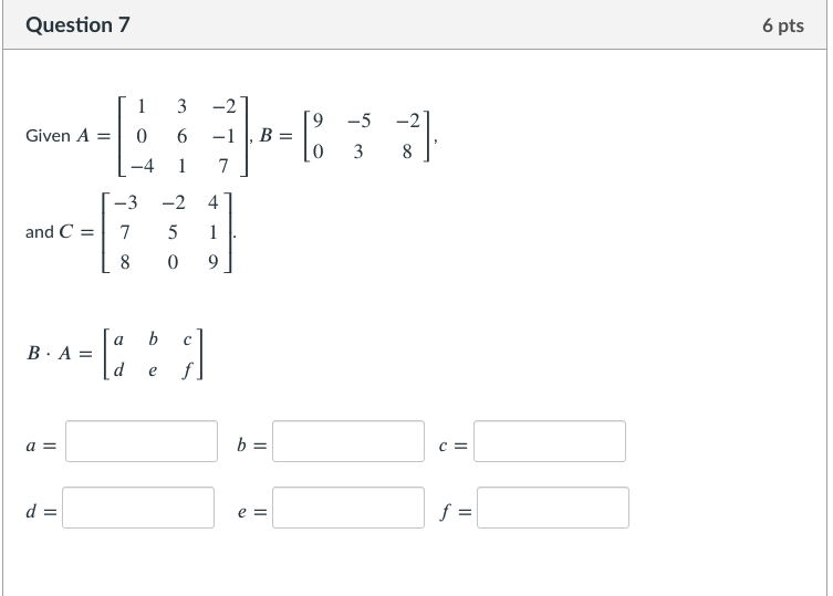 -1 , B = O 3 -4 1 -3 -2 4 and