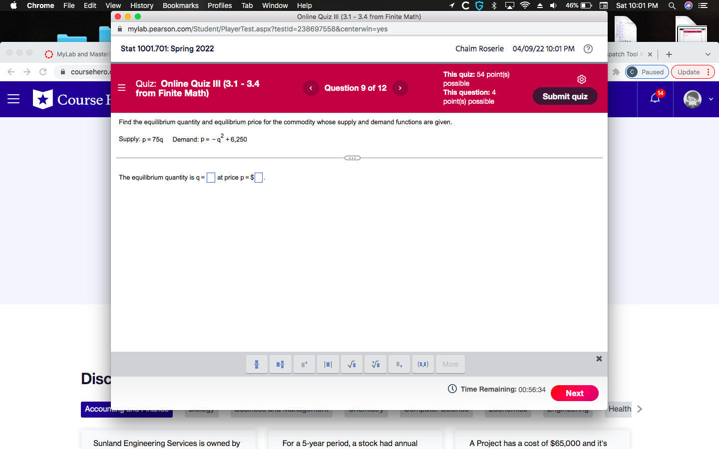 Chrome File Edit View History Bookmarks Profiles Tab Window Help 1CG