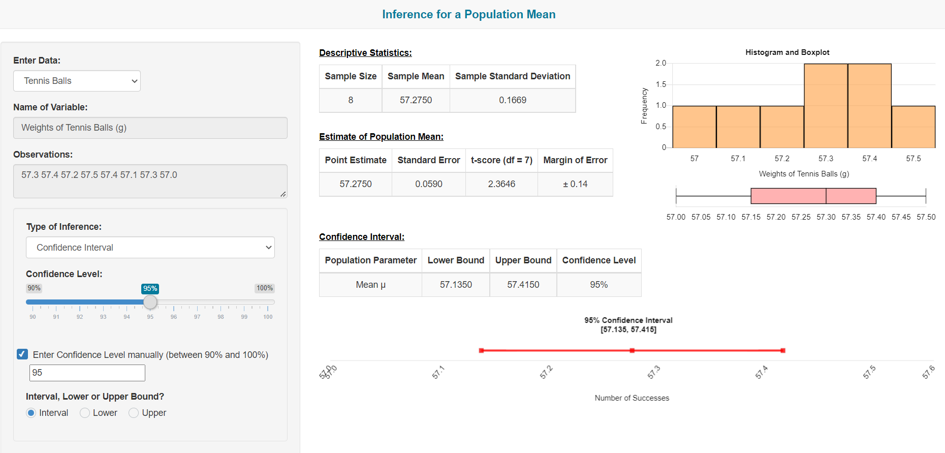 produces balls with a mean weight of 5?.8 grams. A random sample