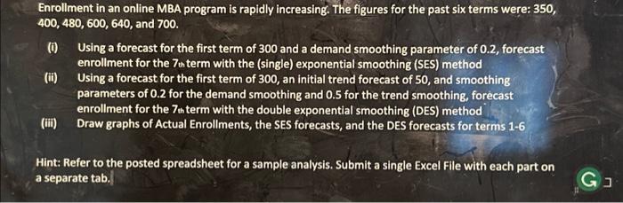  Enrollment in an online MBA program is rapidly increasing. The figures