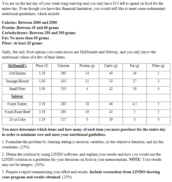 I am having trouble with inputting this into Lindo software You are