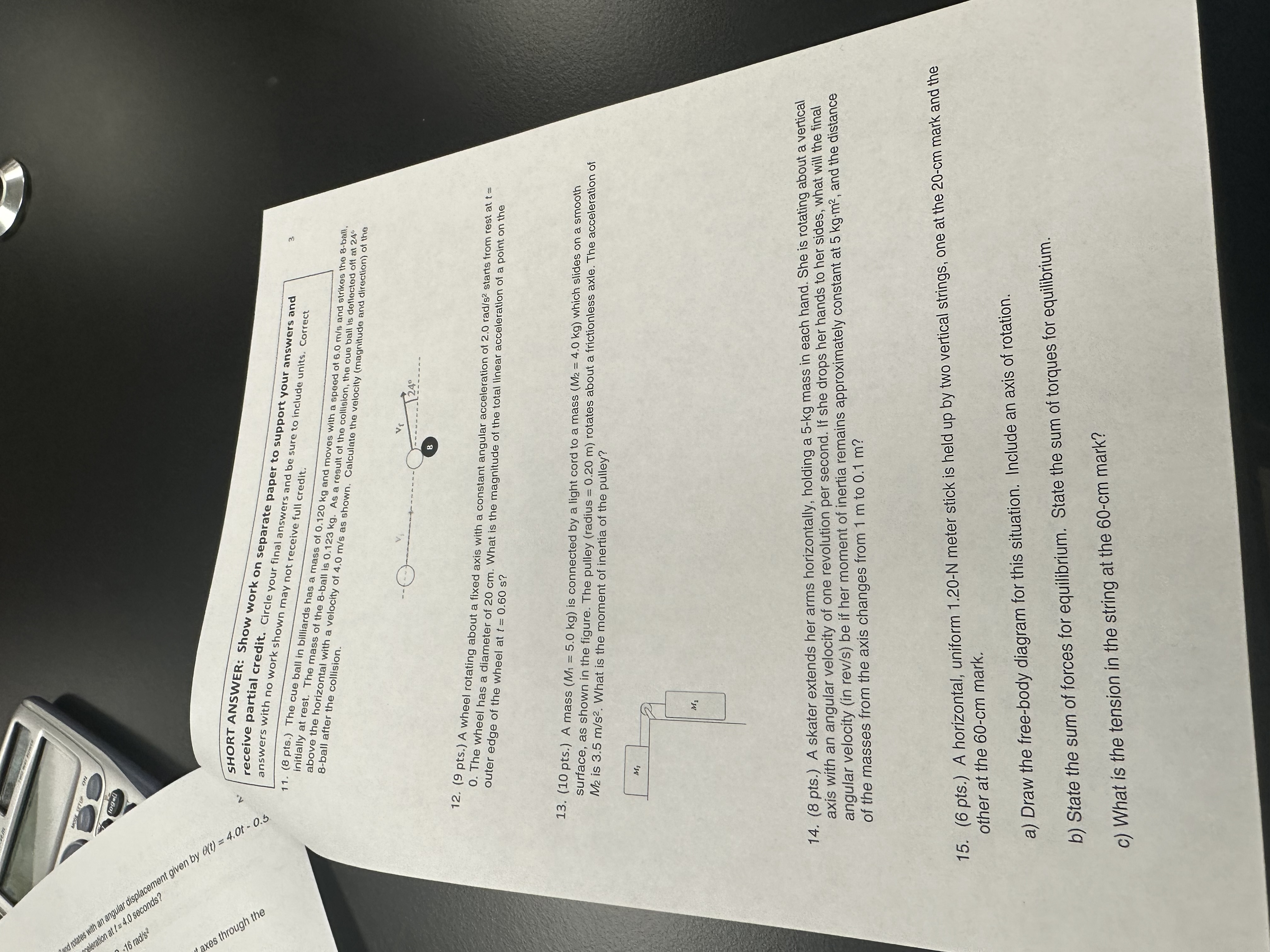 off)4.0 where is in seconds and is in rad What is the