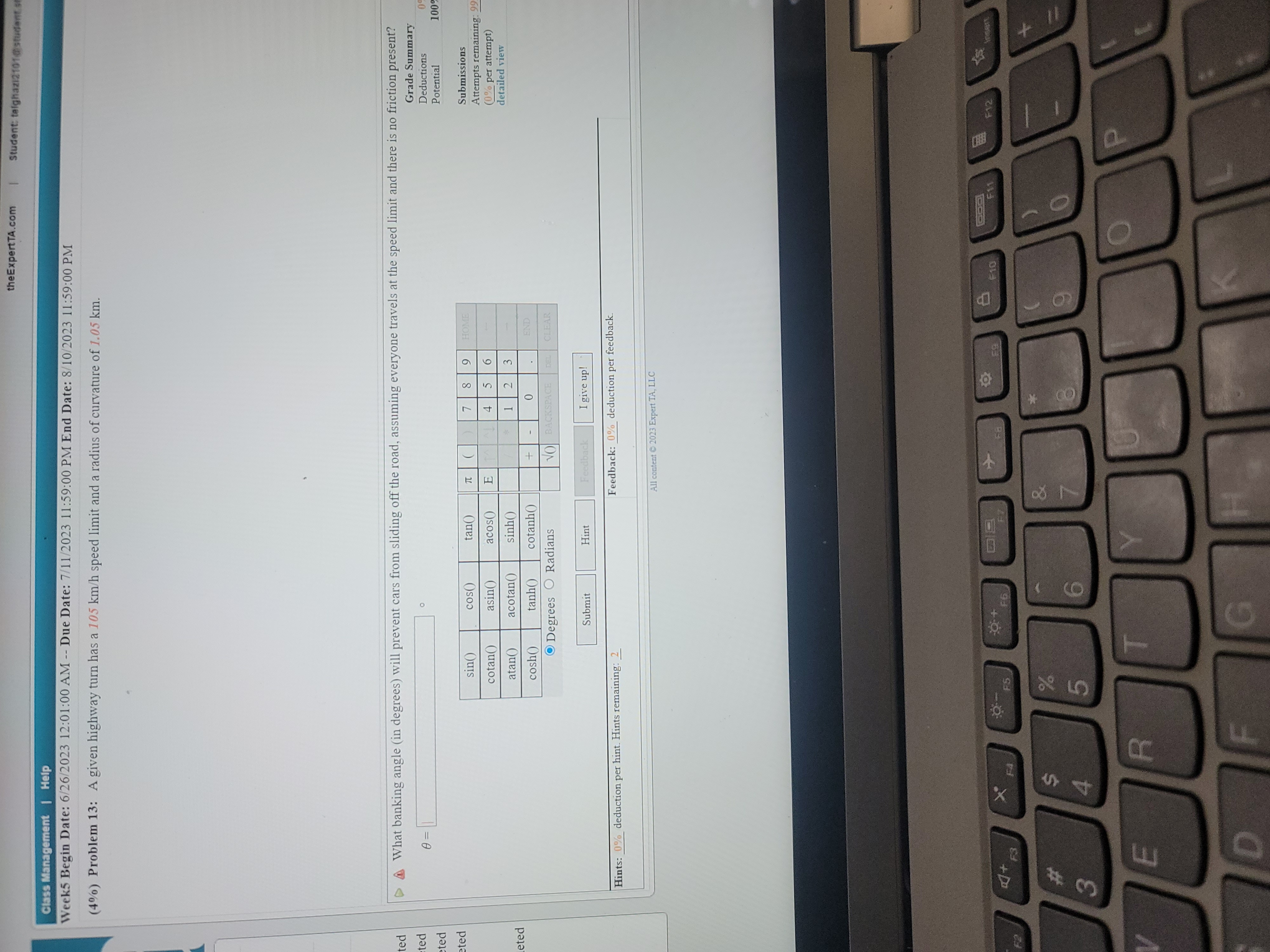 m2 = 9.33 kg. The coefficient of kinetic friction between Block 1