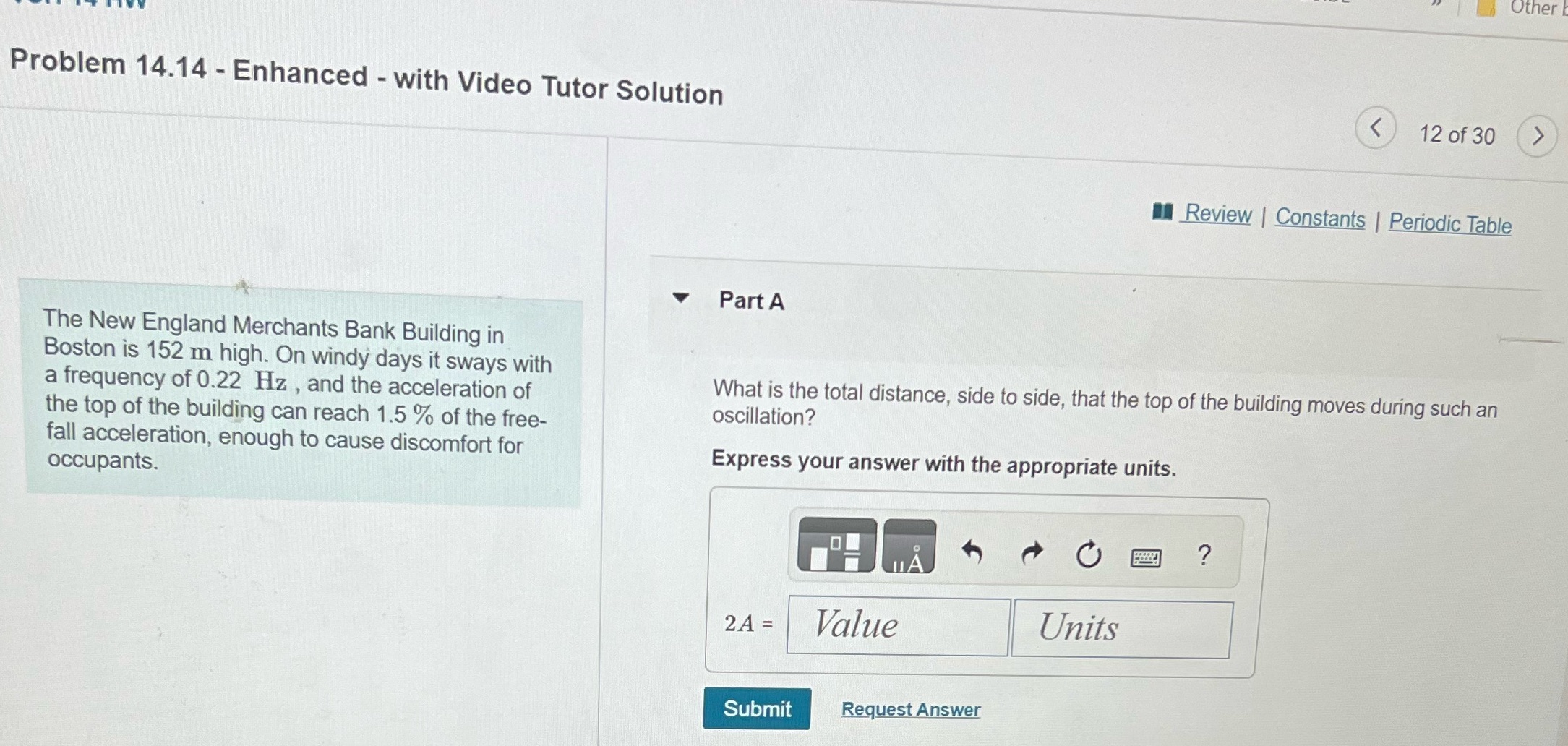 Please help solve Other Problem 14.14 - Enhanced - with Video Tutor