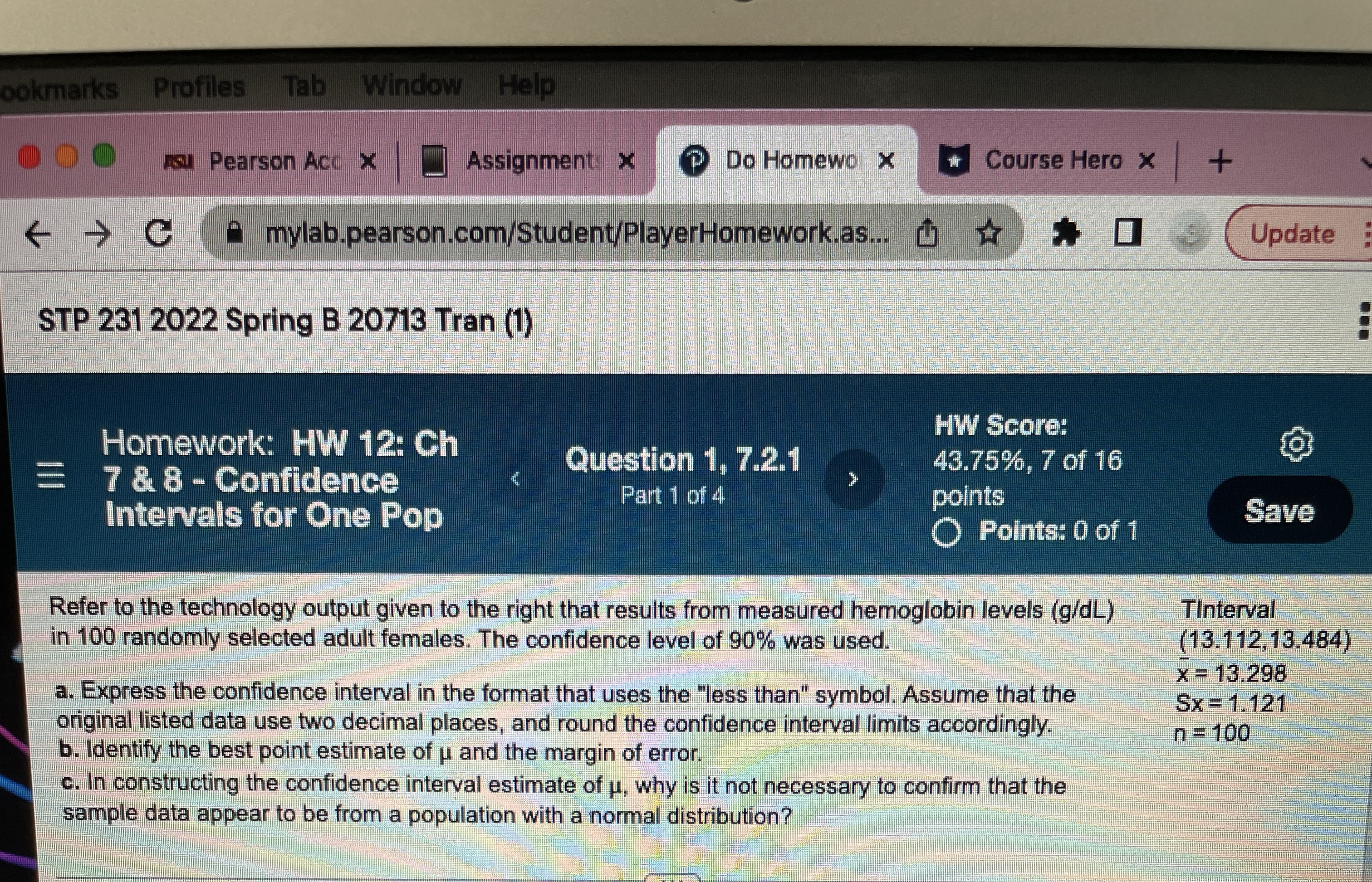  ookmarks Profiles Tab Window Help FSU Pearson Acc X Assignment. X