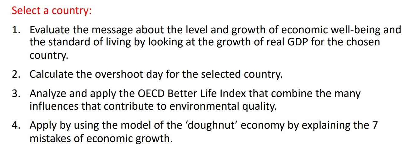 Select a country: 1. Evaluate the message about the level and