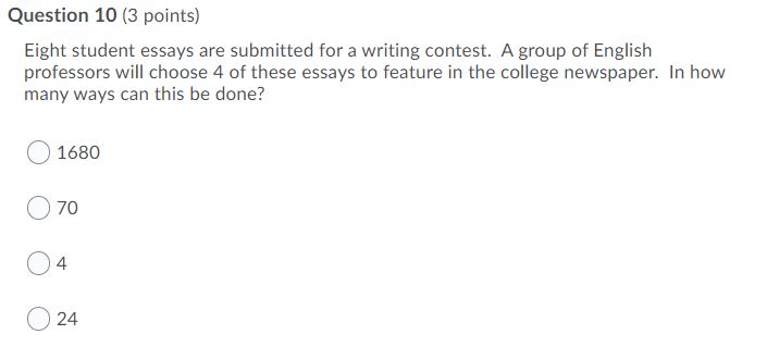 man? codes are possible? Question 16 [3 points} A single die Is