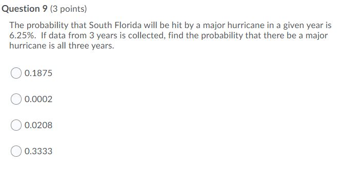 Question 14 {3 points) The following distribution is n_ot a probability distribution
