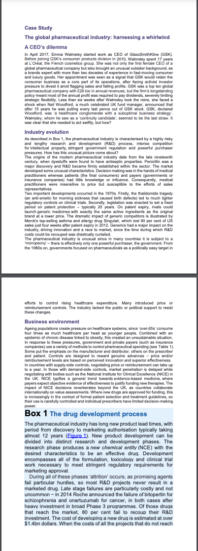 1. Using examples from the case study critically examine the 5 forces