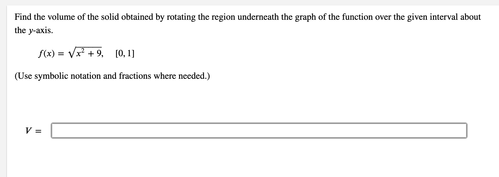 underneath the graph of f (x) = 4):3 about the yaxis over