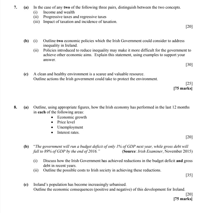full employment. (ii) Discuss the possible economic benefits and economic challenges of