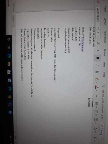  Insert Layout References Review View Help Tell me what you want