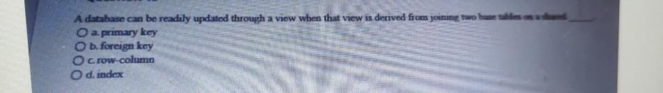  A database can be readily updated through a view when that