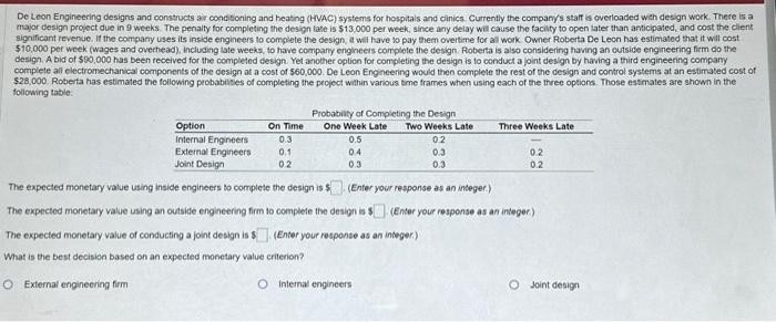  De Leon Engineering designs and constructs ar condisoning and heating (HVAC)