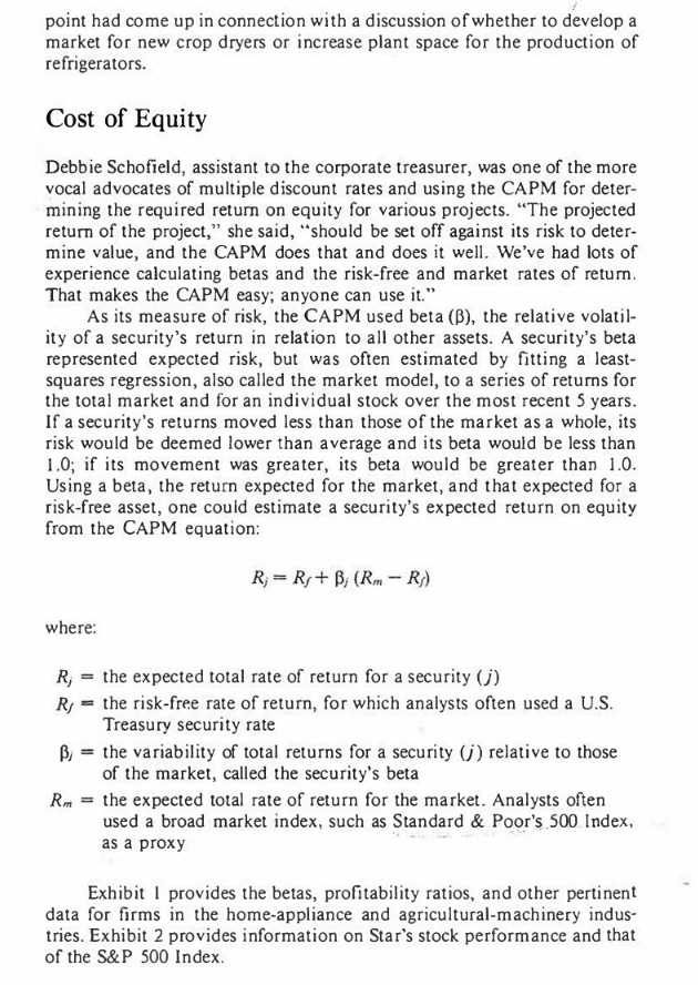 Appliance Company (B): January 1985 In 1932 Star Appliance expanded its business