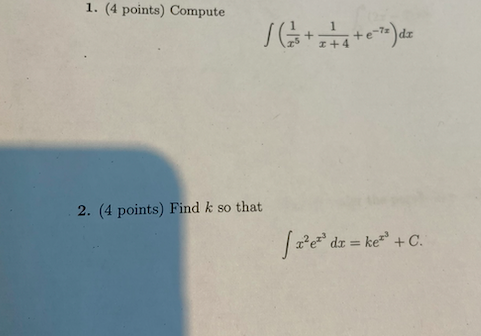 Name: Discussion Time: TA: Do not use Calculators (do not evaluate logarithms