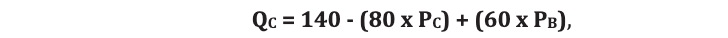 Qc = 140 - (80 x Pc) + (60 x PB),Part