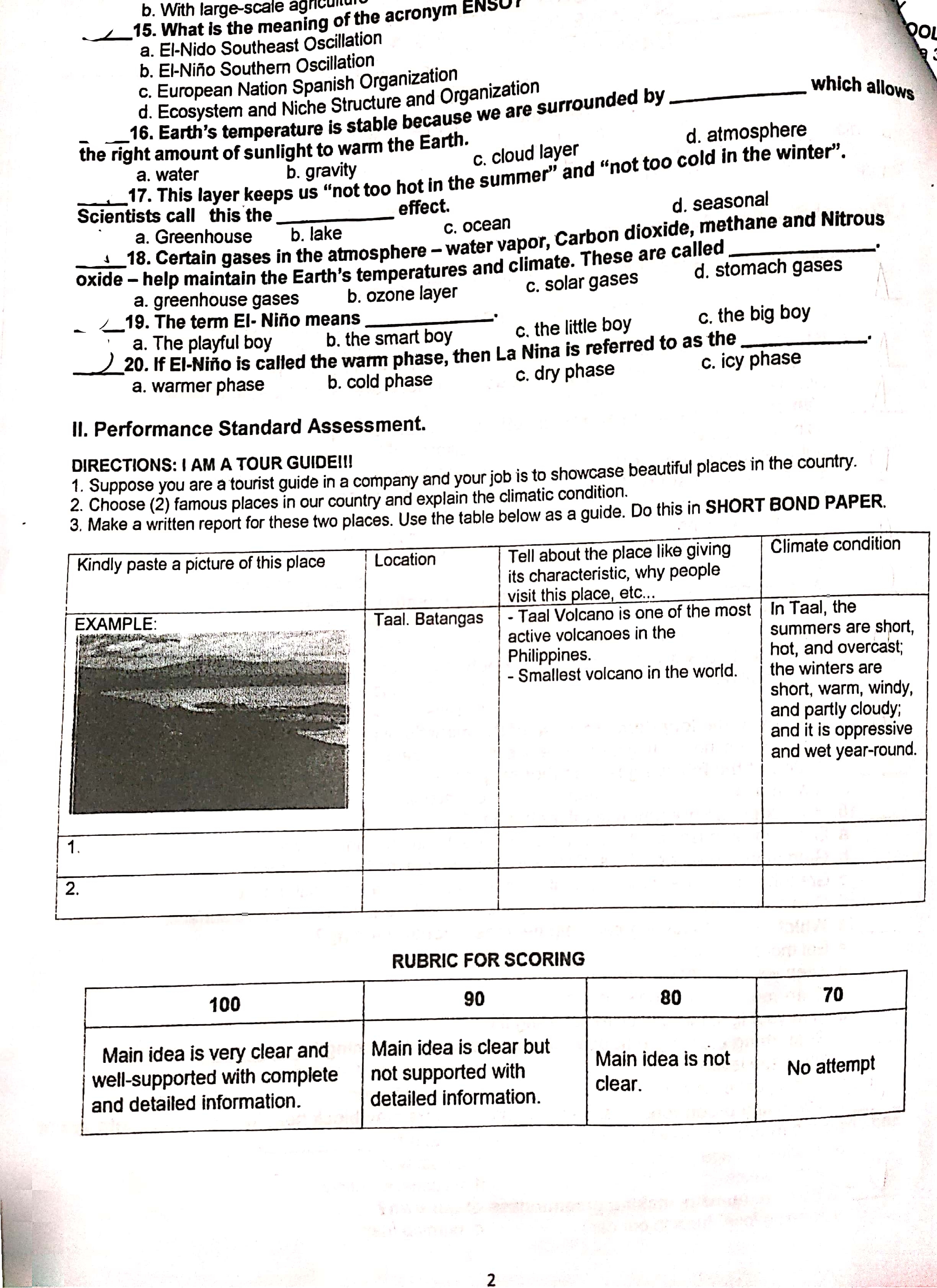 answer? Kindly answer this with detailed and clear explanation. Thank you. I.