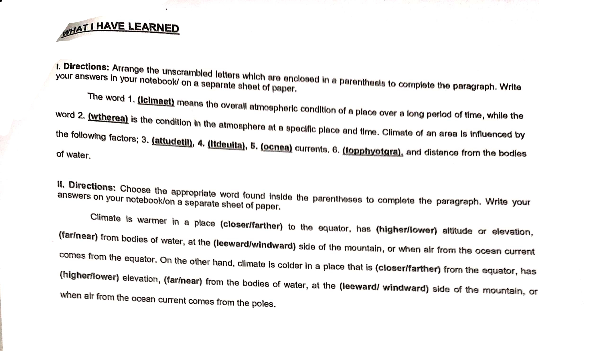 1. What will happen if there Is too much _" c. water