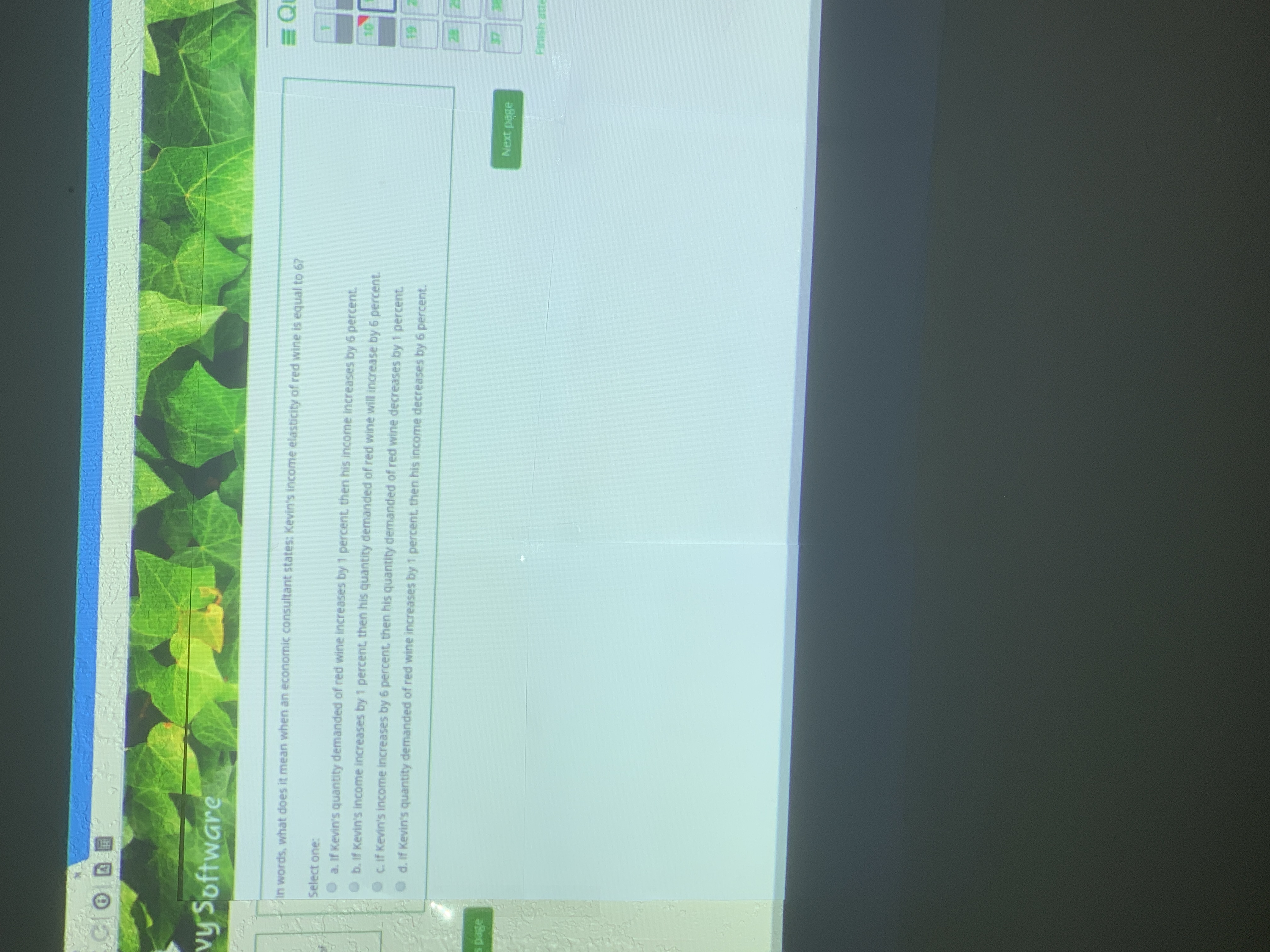 Question is in pic vy Software in words, what does it mean
