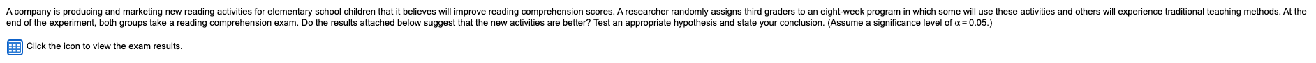 sample 2. Identify the null and alternative hypotheses. Choose the correct answer