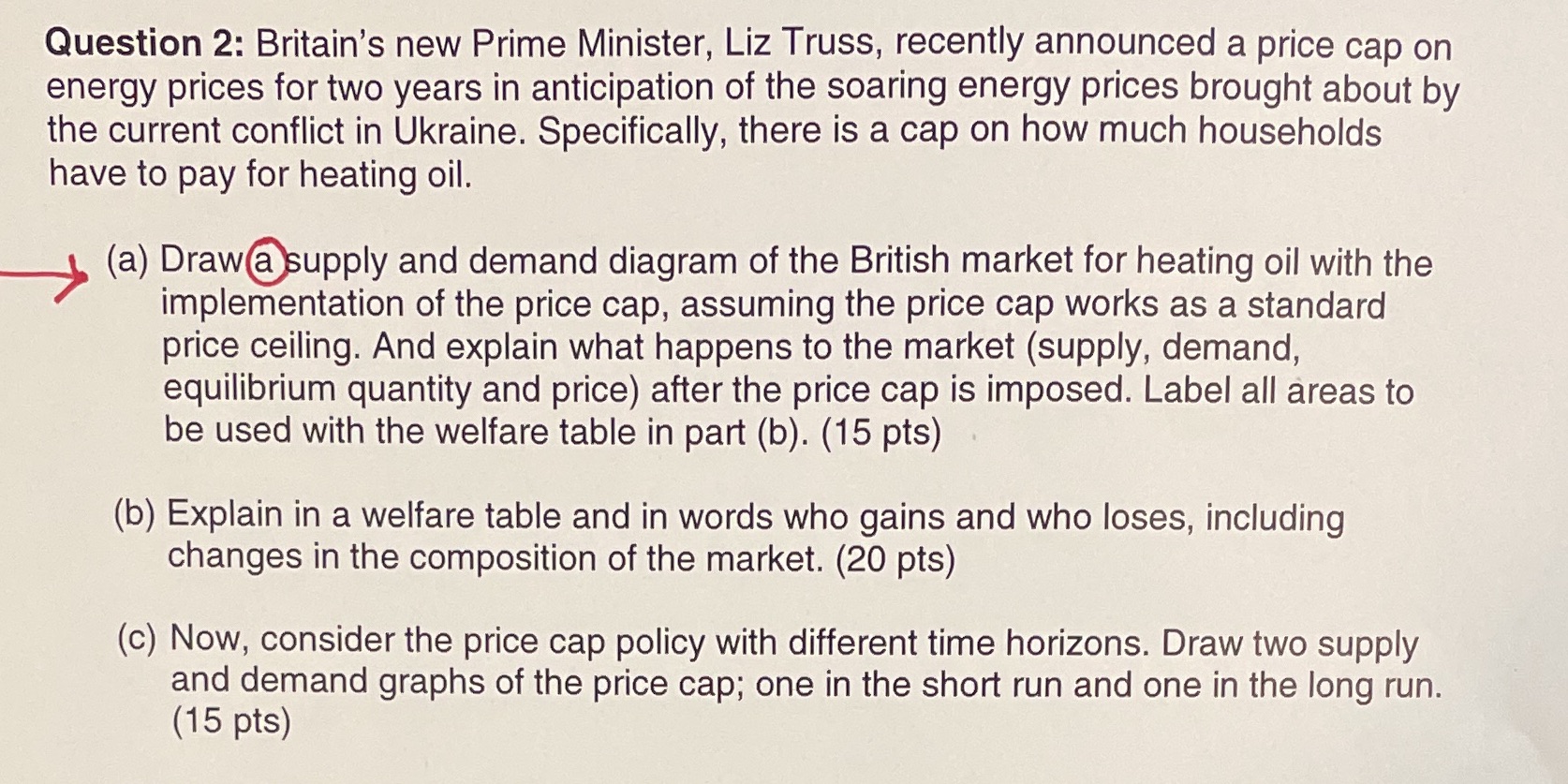 Use Question 2 for answering C) . Please draw the actual graphs