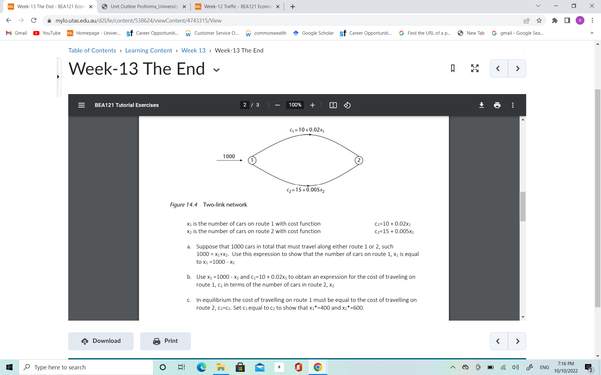 021 Week-13 The End - BEA121 Econ x Unit Outline Proforma_University